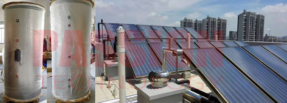 Ηλιακό σύστημα θέρμανσης νερού μεγάλης περιεκτικότητας για ξενοδοχείων θερέτρου διατηρημένο σταθερή ατμοσφαιρική πίεση το διάσπαση ηλιακό συλλέκτη πιάτων θερμοσιφώνων επίπεδο